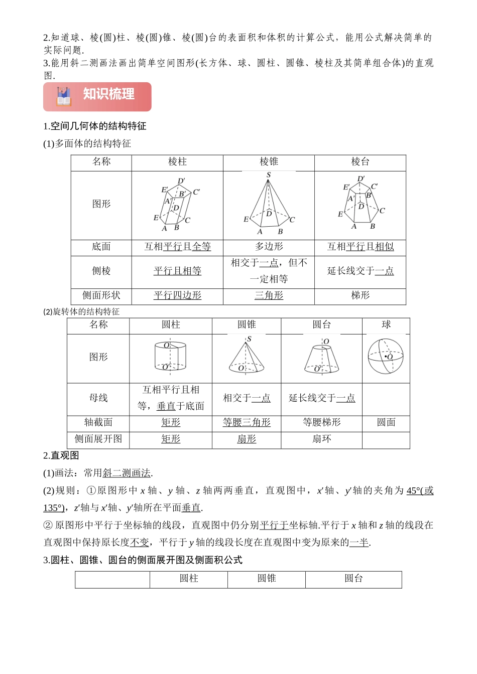 2025年高考数学一轮复习讲义之专题36 基本立体图形、简单几何体的表面积与体积原卷版.docx_第2页