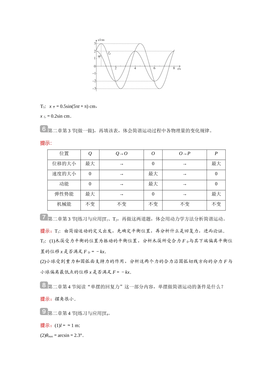 金版教程2025年高考物理复习第1讲  机械振动.doc_第2页