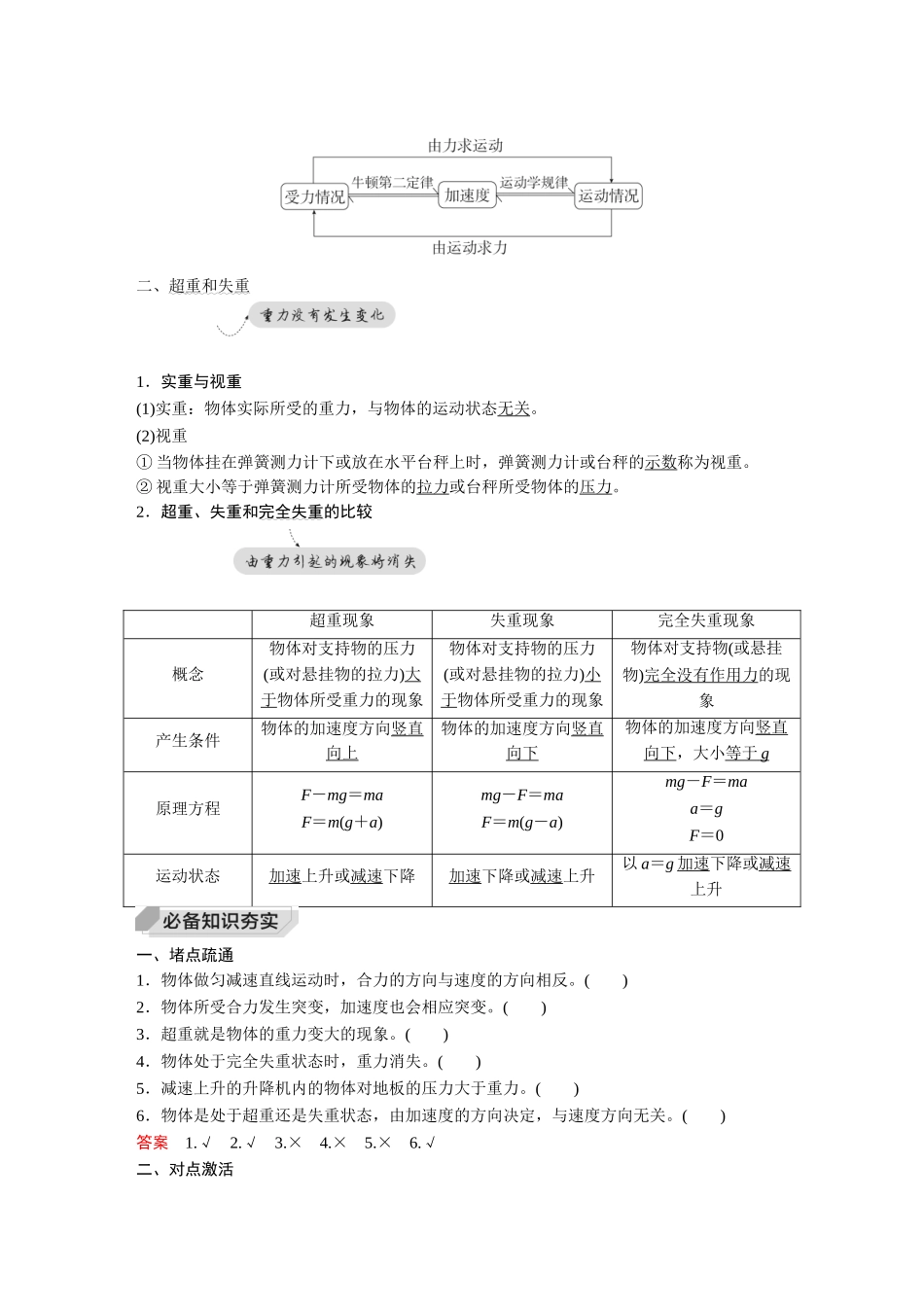 金版教程2025年高考物理复习第2讲  牛顿第二定律的应用.doc_第2页