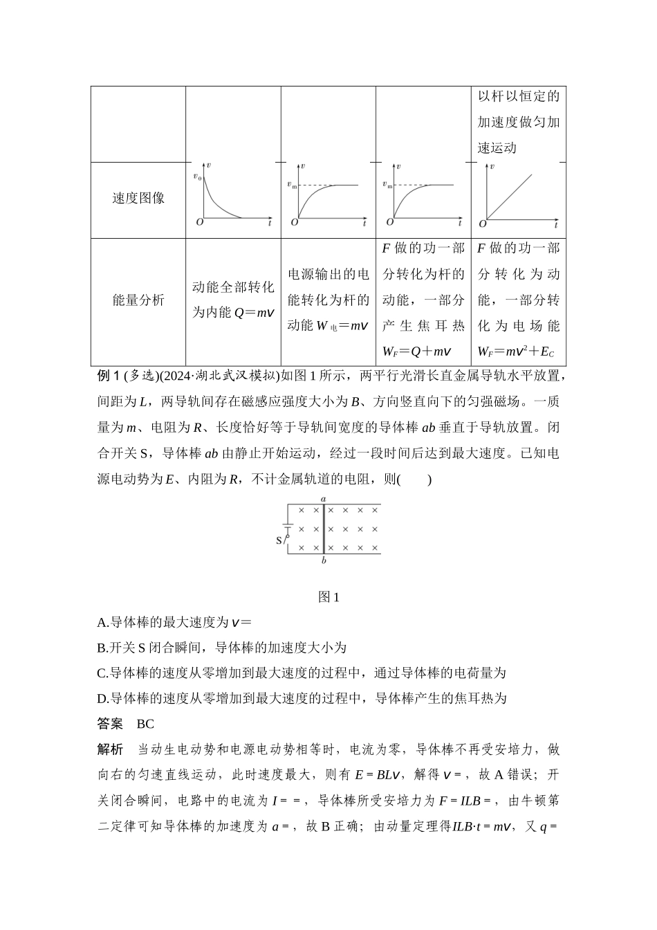 2026版步步高高考物理大一轮复习增分微点10　电磁感应中的“杆—轨道”模型.docx_第2页