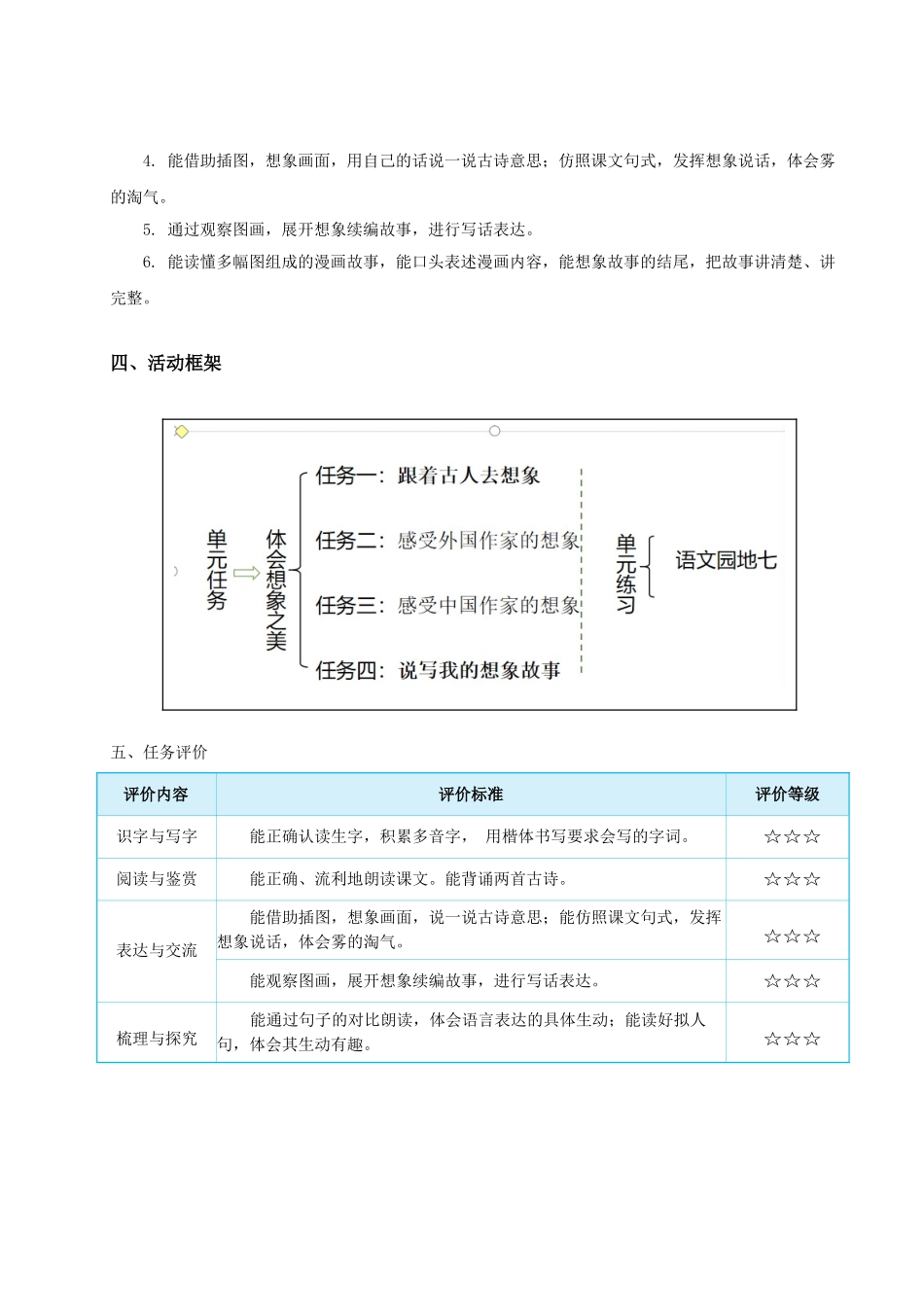 【25秋】统编版小学语文二年级上册-第七单元大单元设计《体会想象之美》教案.doc_第2页