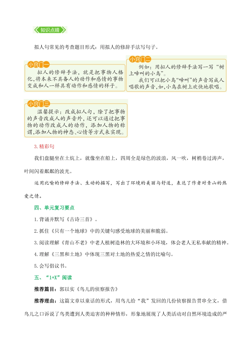 24人教统编版-小学六年级上册第六单元核心知识点.doc_第3页