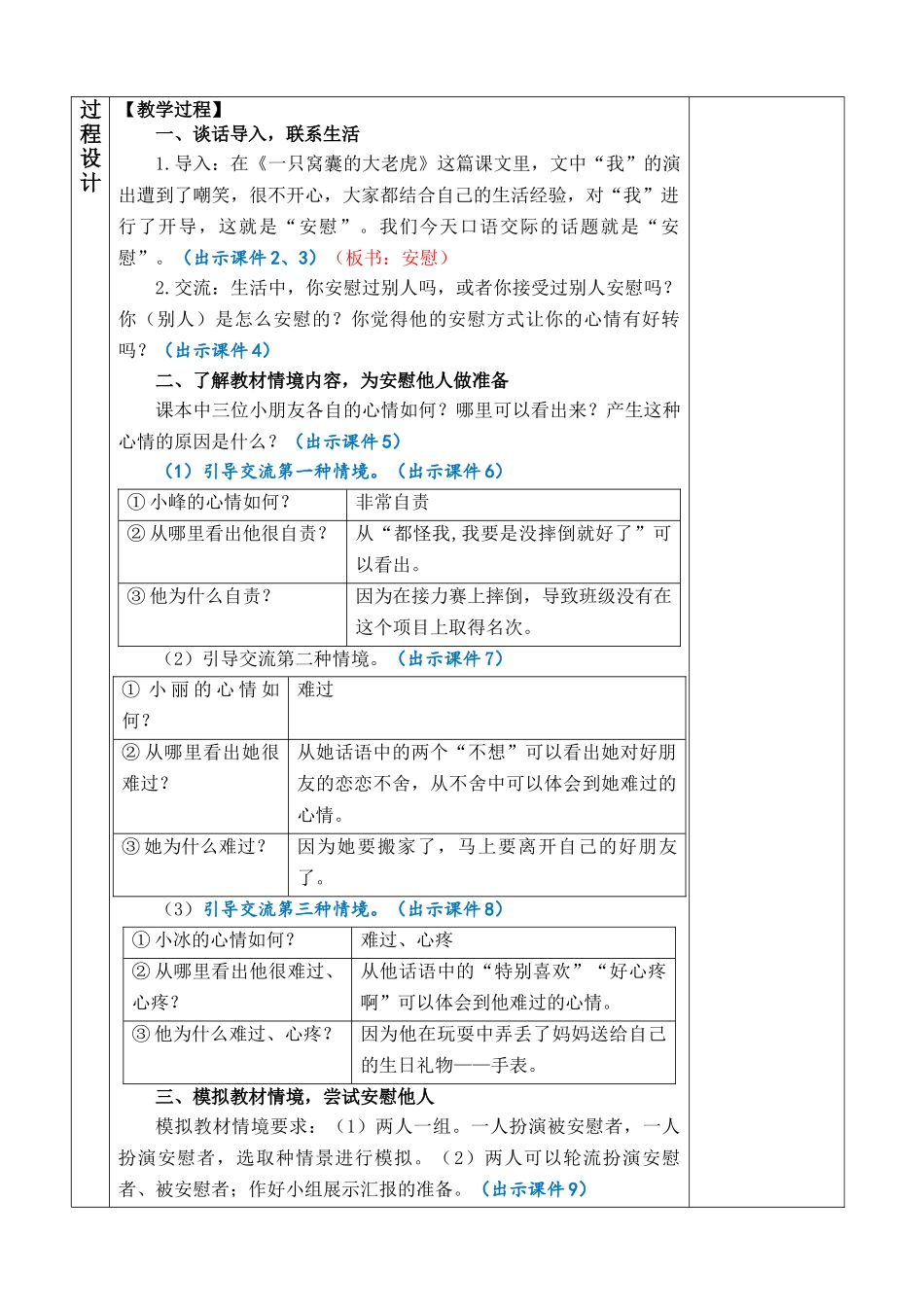 【统编版2025秋新教材】小学语文四年级上册第六单元-口语交际：安慰 优 质版教案.doc_第2页