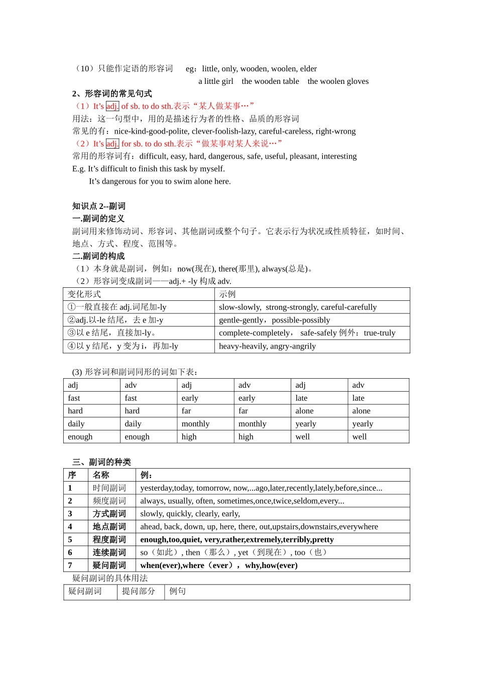 2025届小学英语语法讲与练009形容词、副词（附答案）.doc_第2页