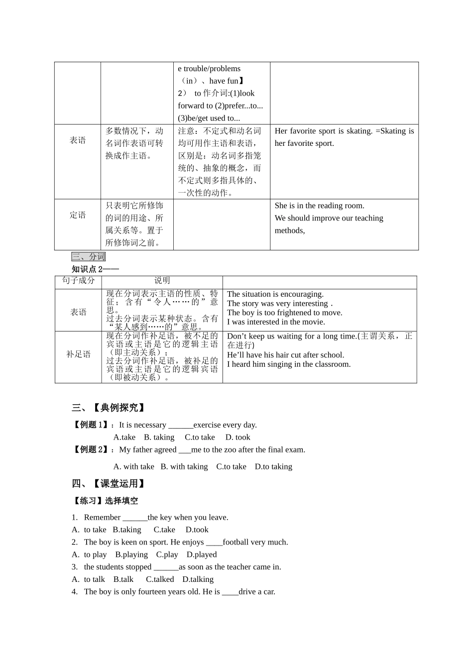 2025届小学英语语法讲与练042非谓语（附答案）.doc_第3页