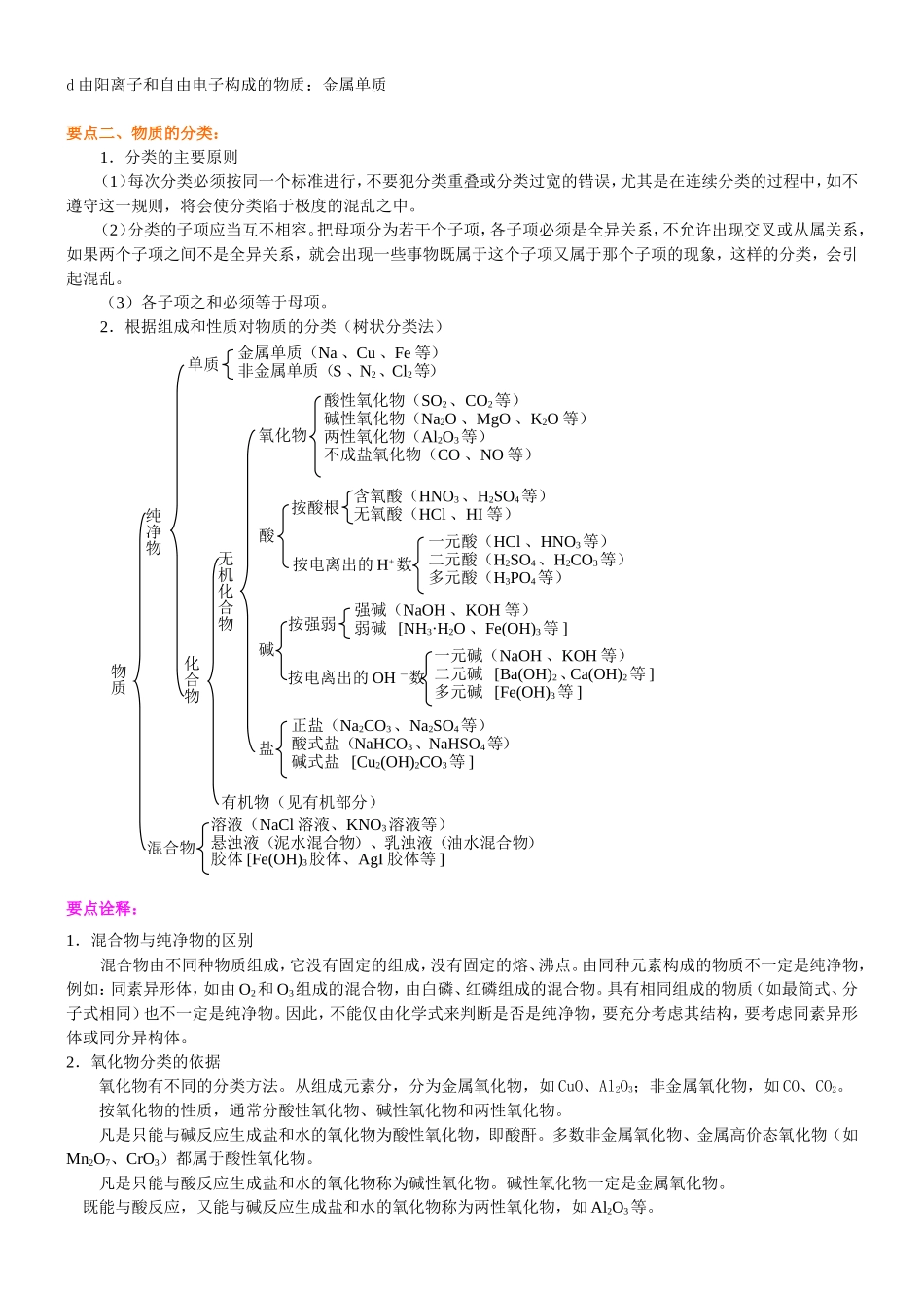 （通用）2026高考化学重难点系列讲义：物质的组成、分类、性质和基本化学用语（提高）+巩固练习附解析.doc_第2页