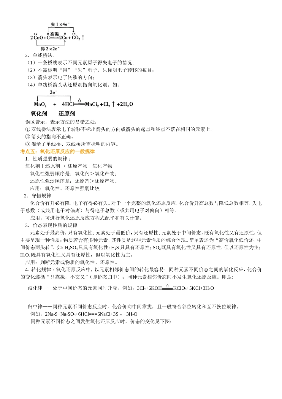 （通用）2026高考化学重难点系列讲义：氧化还原反应的基本概念和规律(提高)+巩固练习附解析.doc_第3页