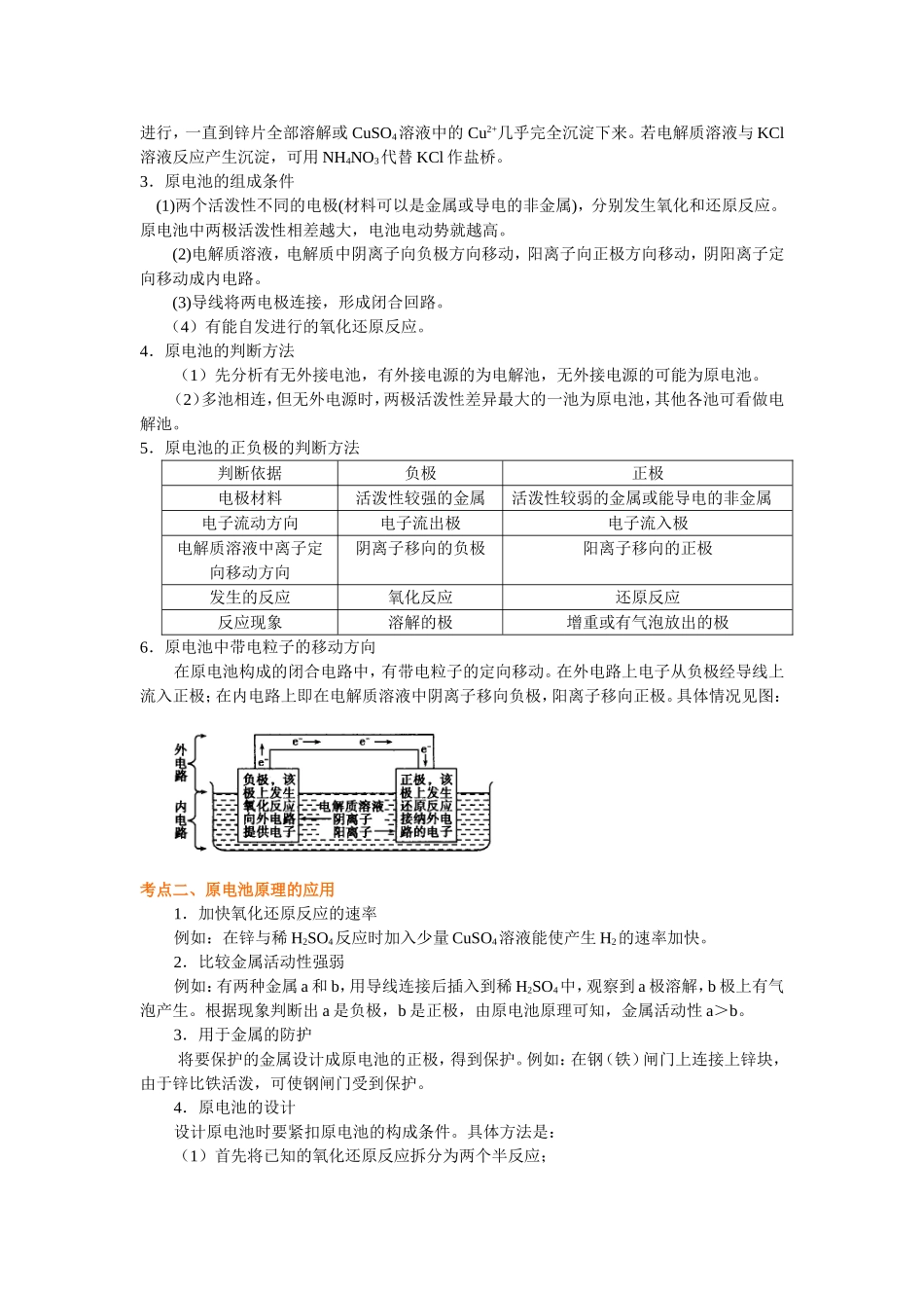 （通用）2026高考化学重难点系列讲义：原电池和化学电源(提高)+巩固练习附解析.doc_第2页