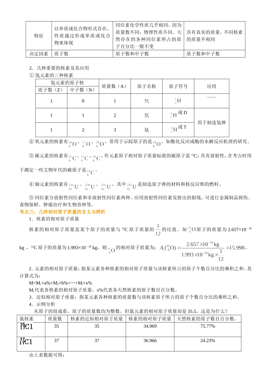 （通用）2026高考化学重难点系列讲义：原子结构(基础)+巩固练习附解析.doc_第2页