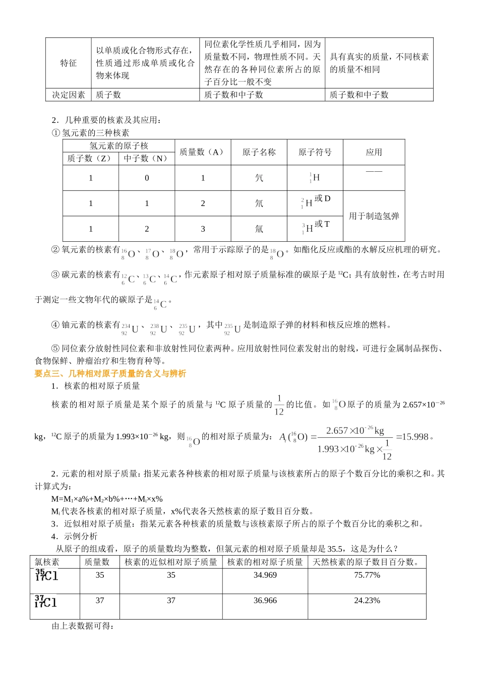 （通用）2026高考化学重难点系列讲义：原子结构(提高)+巩固练习附解析.doc_第2页