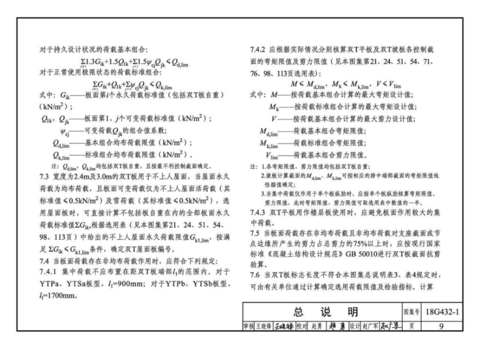 18G432-1 预应力混凝土双T板(坡板宽度2.4m、3_11-20.pdf_第2页