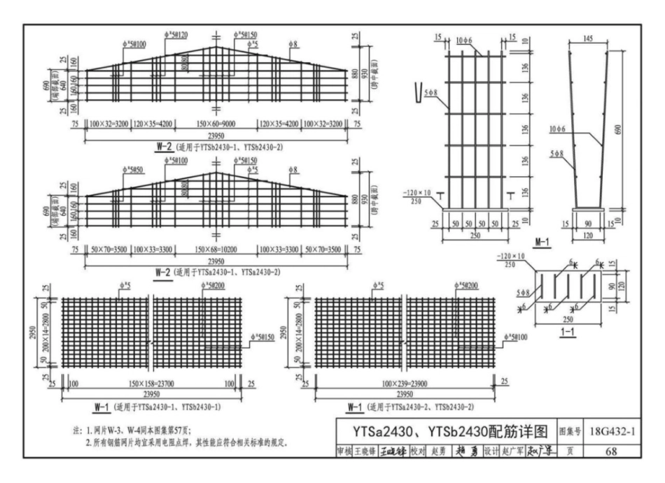 18G432-1 预应力混凝土双T板(坡板宽度2.4m、3_71-80.pdf_第1页