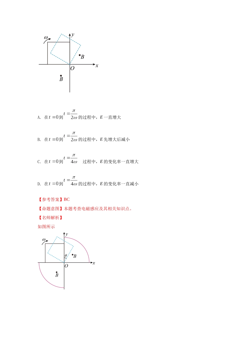 2024高考物理二轮复习80模型最新模拟题专项训练-模型59电磁感应中的旋转切割模型（解析版）.docx_第2页