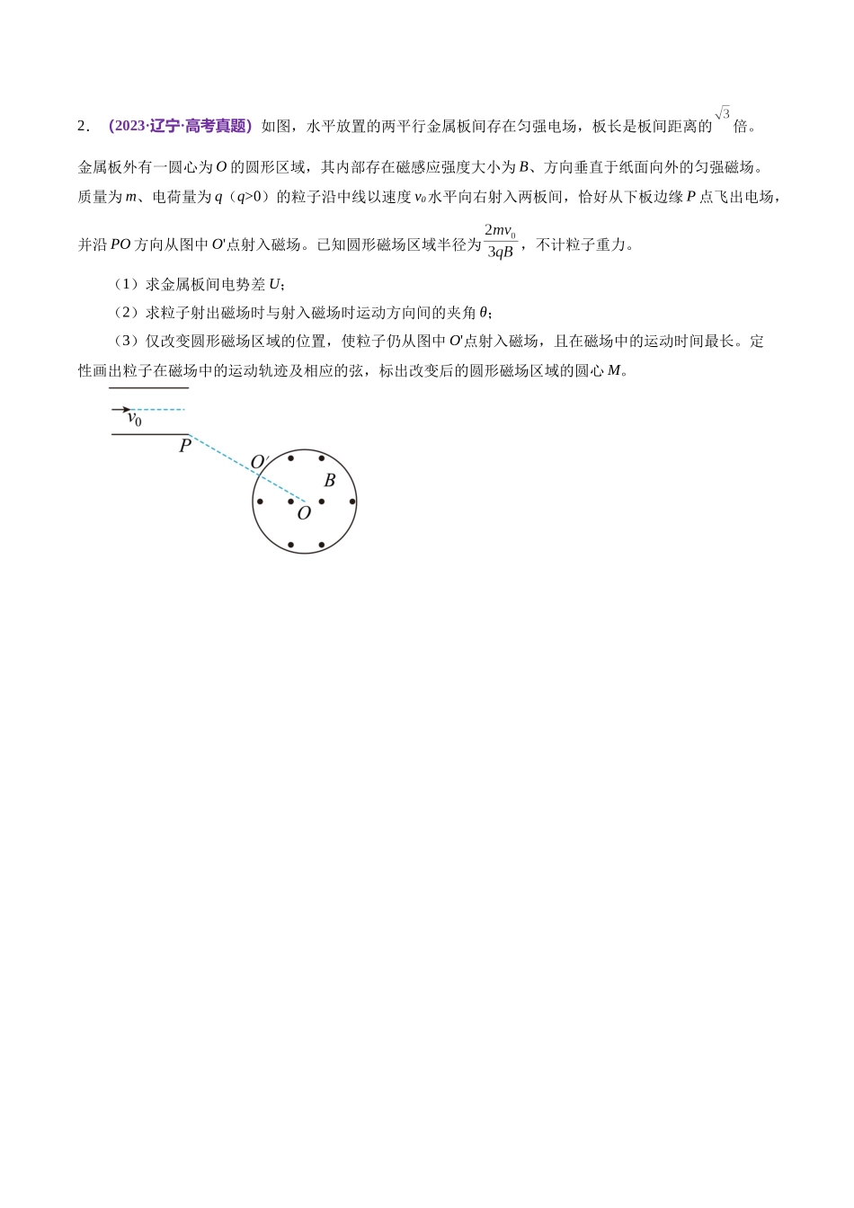 2024年高考物理二轮复习讲练测（新教材新高考）-专题11 带电粒子在复合场中的运动（练习）（原卷版）.docx_第3页