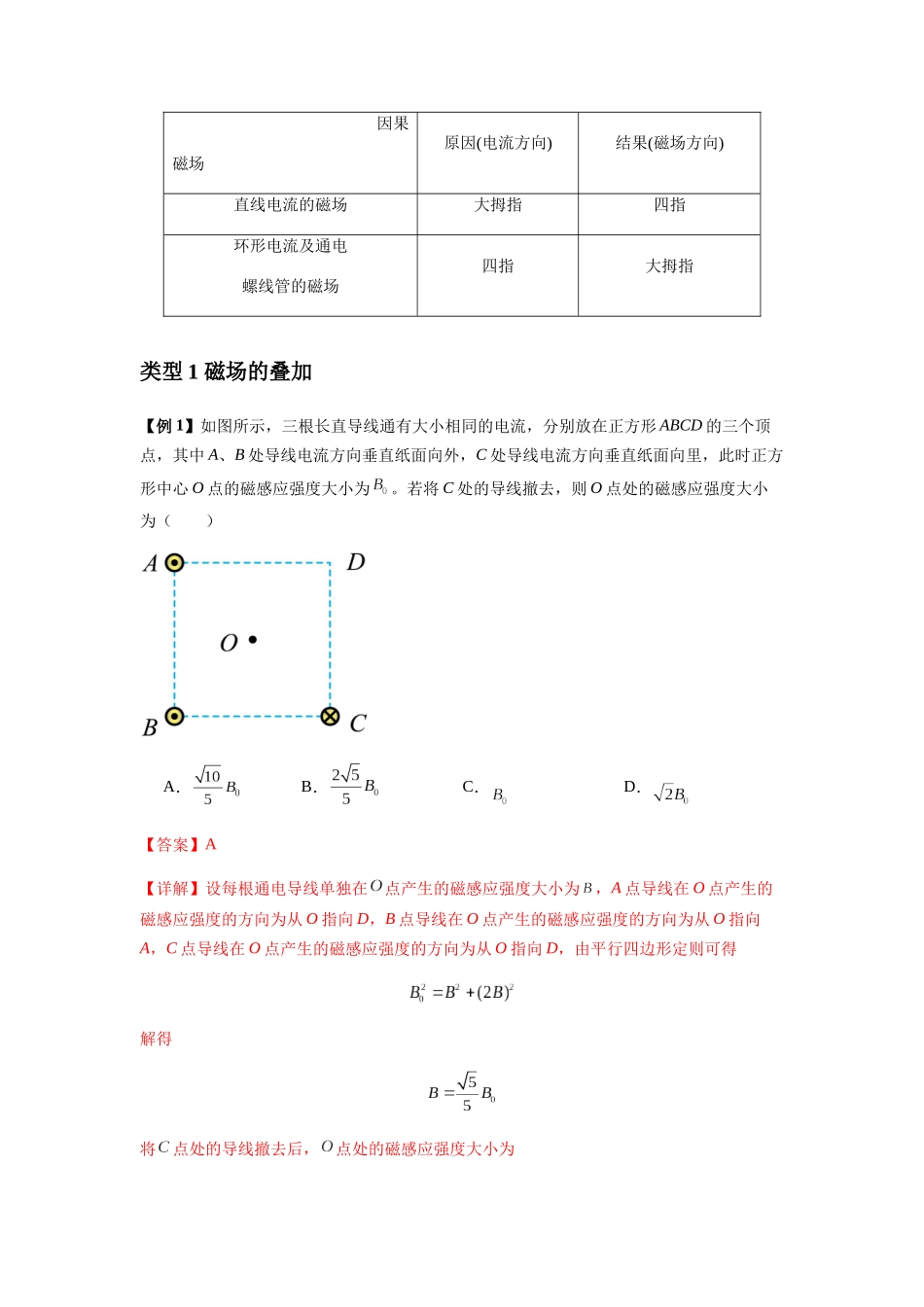 2025届高考物理二轮复习热点题型归类-专题24 磁场的基本性质（教师版）.docx_第2页