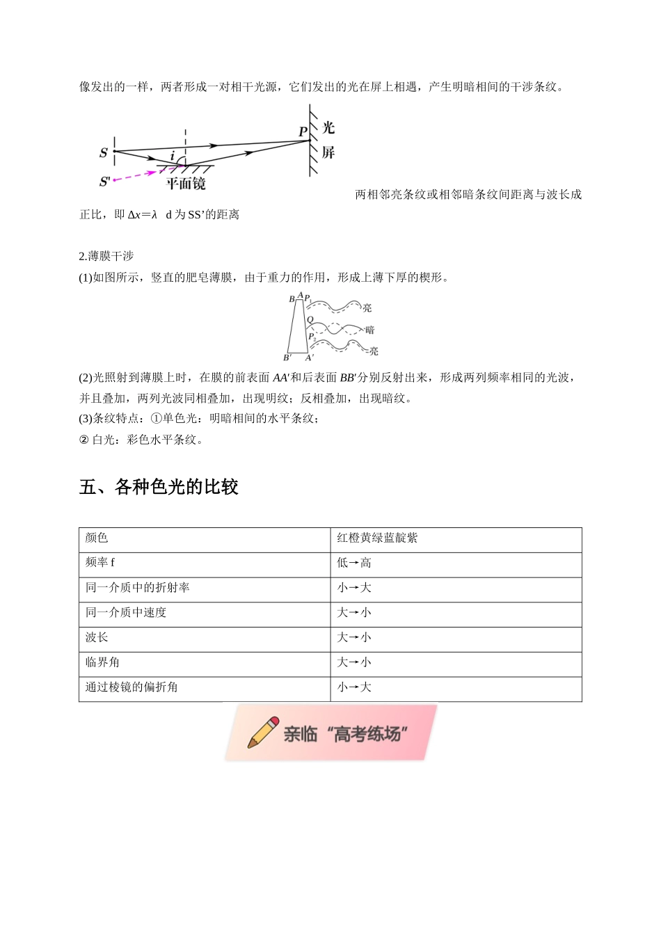 2025届高考物理二轮复习热点题型-选择10 光学（原卷版）.docx_第3页