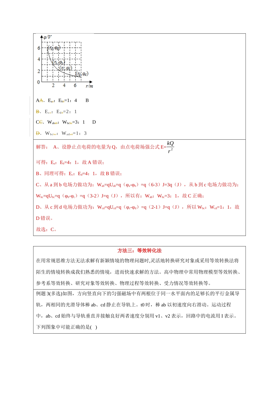 2025届高考物理二轮复习热点题型-选择13 妙用技法破解选择题（解析版）.docx_第3页