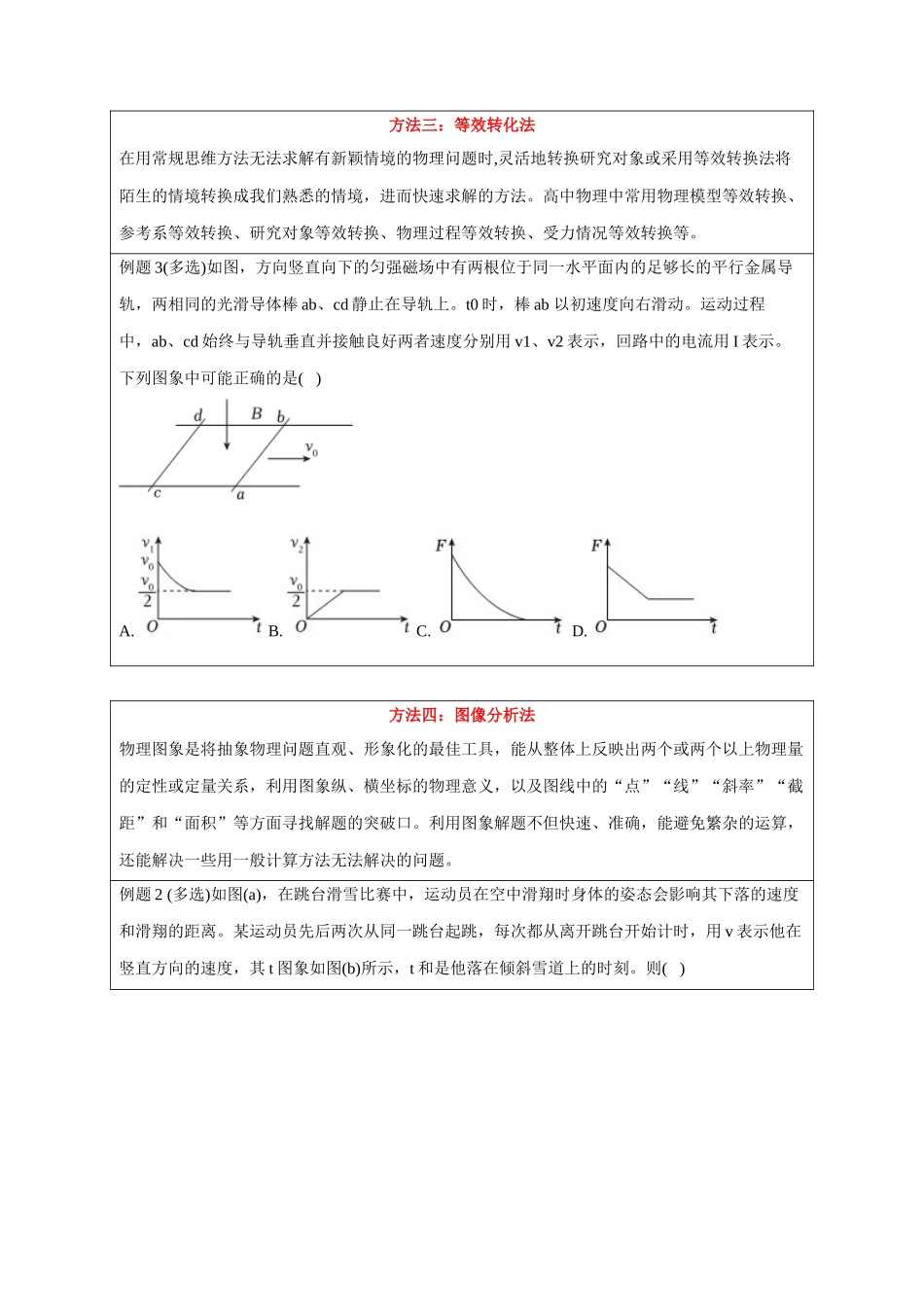 2025届高考物理二轮复习热点题型-选择13 妙用技法破解选择题（原卷版）.docx_第3页