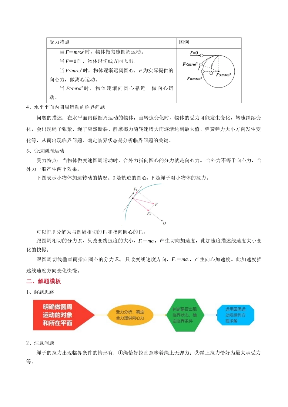 2025年高考物理答题技巧与模板构建-模板05 圆周运动（五大题型）（原卷版）.docx_第3页