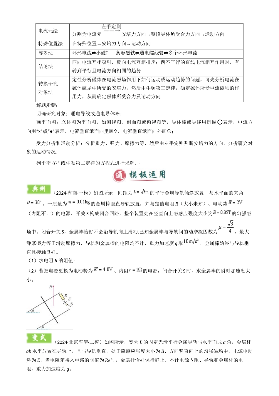 2025年高考物理答题技巧与模板构建-模板11-1 磁场（四大题型）（原卷版）.docx_第3页