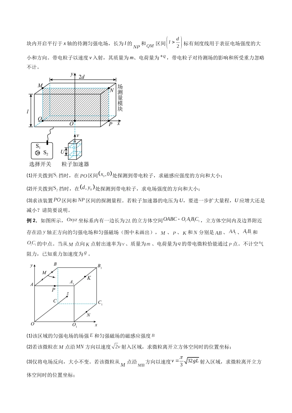 2025年高考物理二轮热点题型归纳与变式演练（新高考通用）-专题20  带电粒子在立体空间中的运动问题破译（原卷版）.docx_第2页