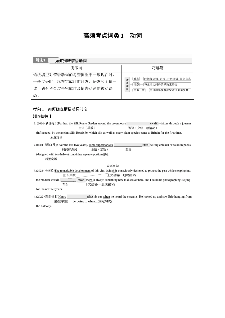 2025年高考英语大二轮-专题四　高频考点词类1　动词(1).docx_第3页