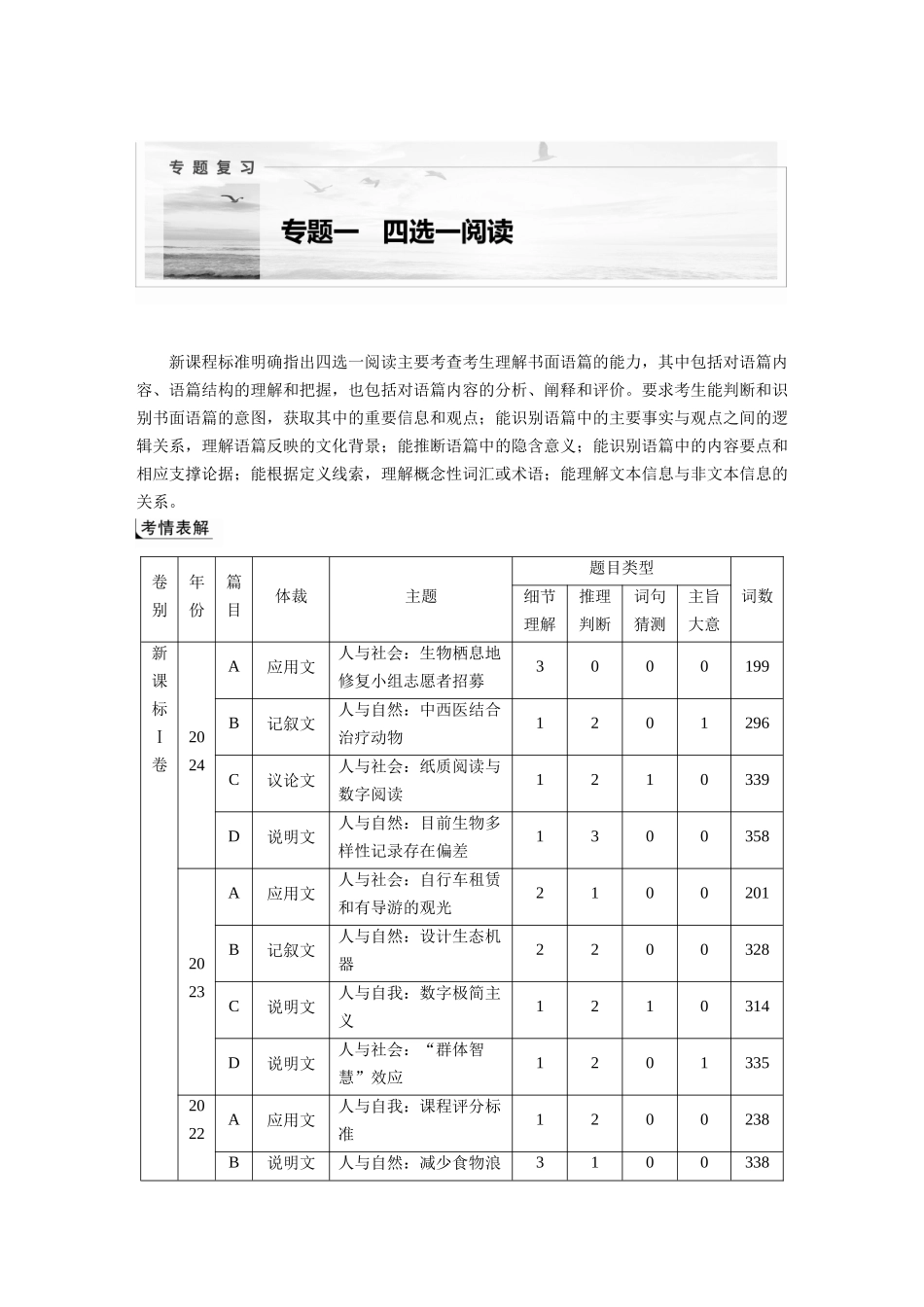 2025年高考英语大二轮-专题一　破难点　除障碍.docx_第1页