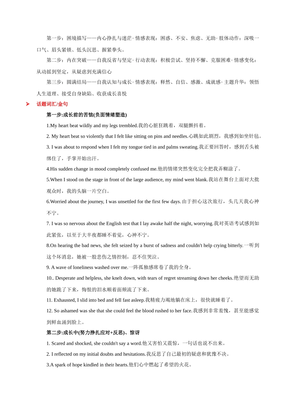2025年高考英语二轮复习话题写作高频热点通关必备-专题03 成长故事(读后续写）（解析版）.docx_第2页