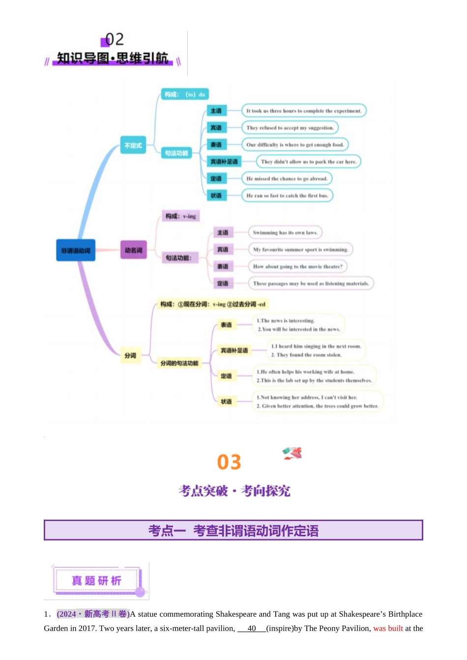 2025年高考英语二轮复习课件+讲义+练习-专题08 非谓语动词（讲义）（解析版）.docx_第3页