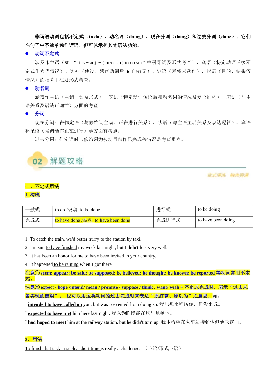 2025年高考英语二轮热点题型归纳与变式演练-重难语法练03 非谓语动词（原题版）.docx_第2页