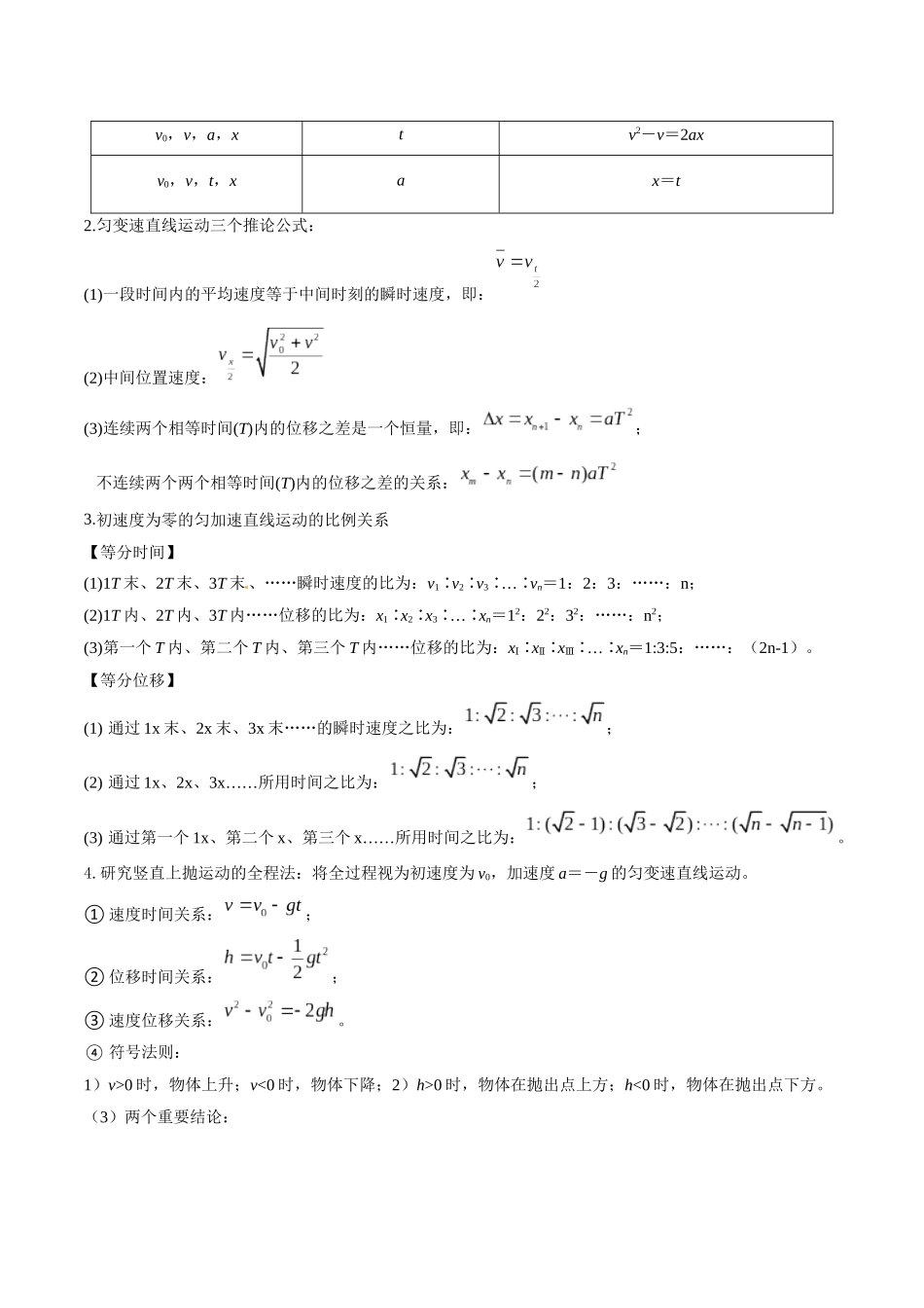 2025年上好课高考物理二轮复习讲练测（新高考通用）-2025年高考物理公式汇总.docx_第2页