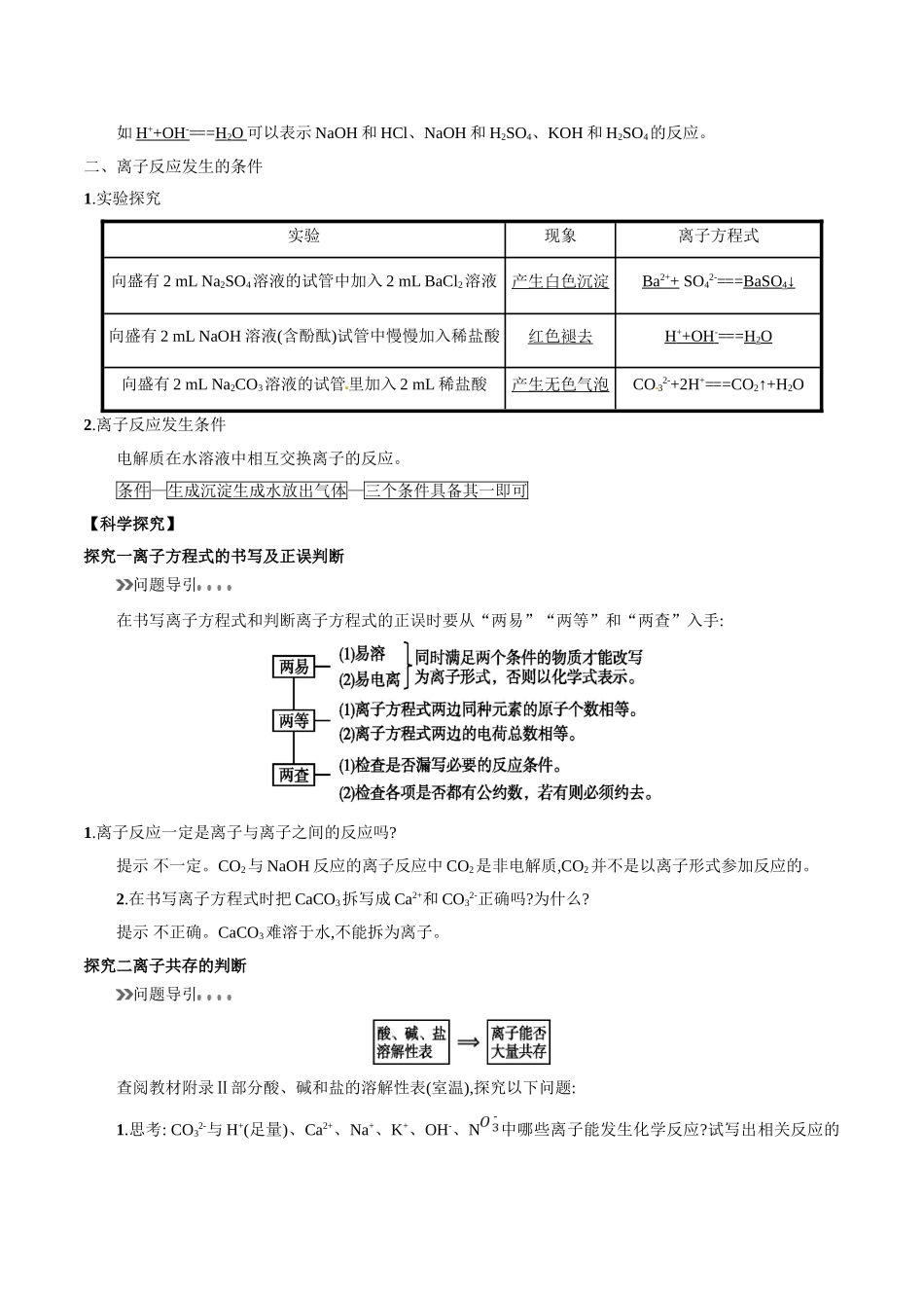 初升高化学衔接精品专题-专题09 离子反应及其发生的条件（原卷版）.doc_第2页