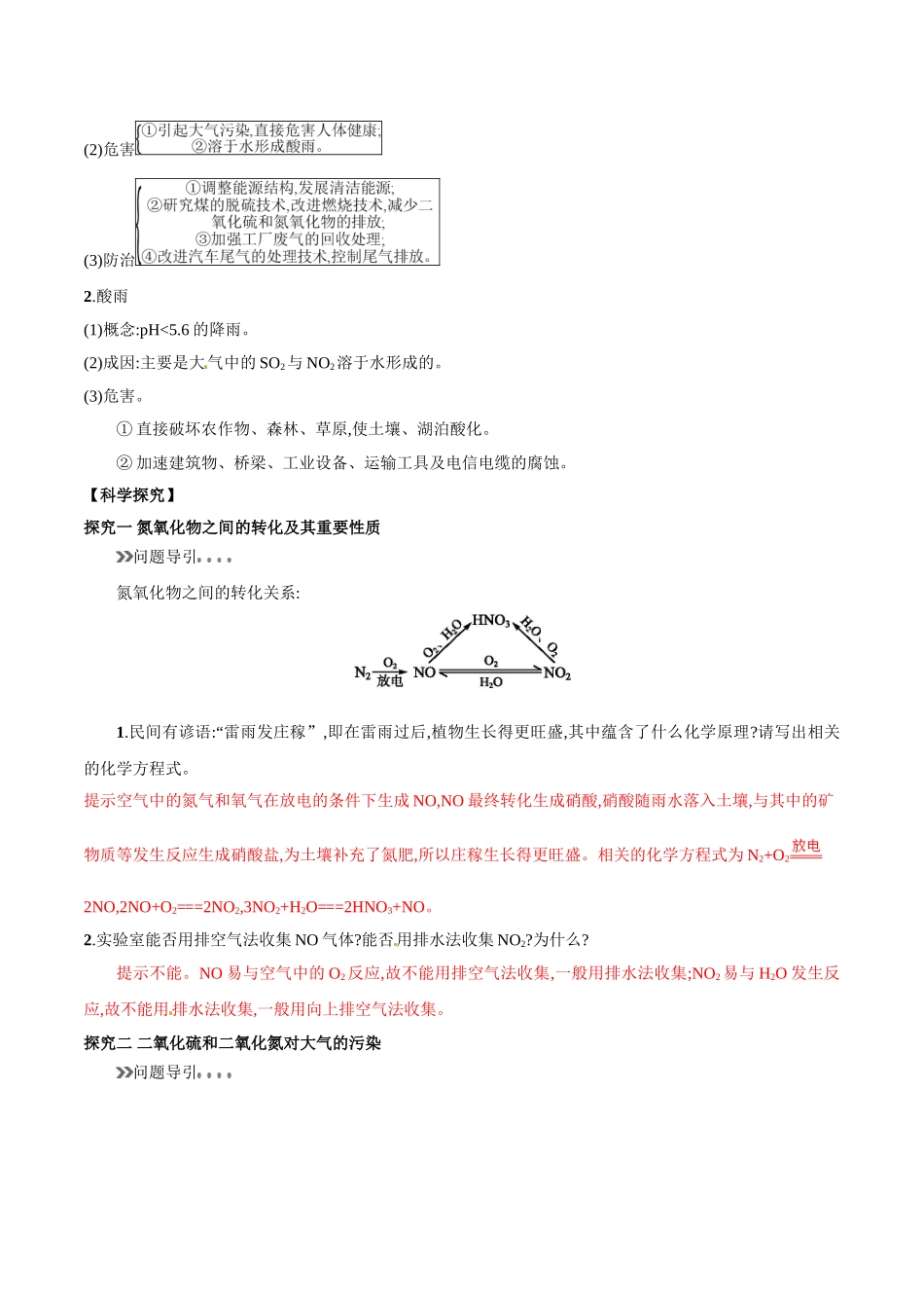 初升高化学衔接精品专题-专题22  二氧化硫、一氧化氮及酸雨（原卷版）.doc_第2页