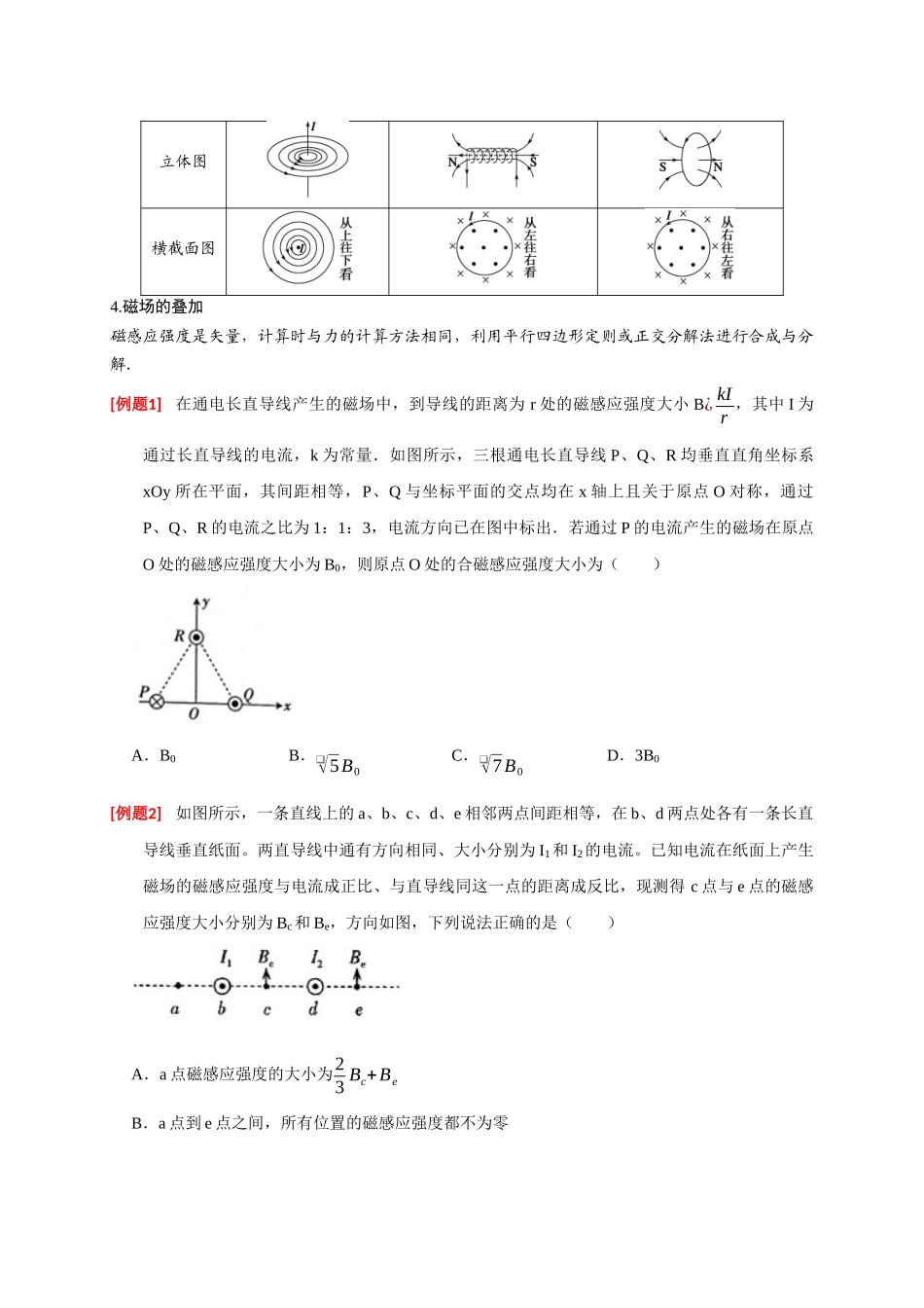 高考冲刺物理热点知识讲练与题型归纳（全国通用）-专题19  磁场对电流的作用（原卷版）.docx_第2页