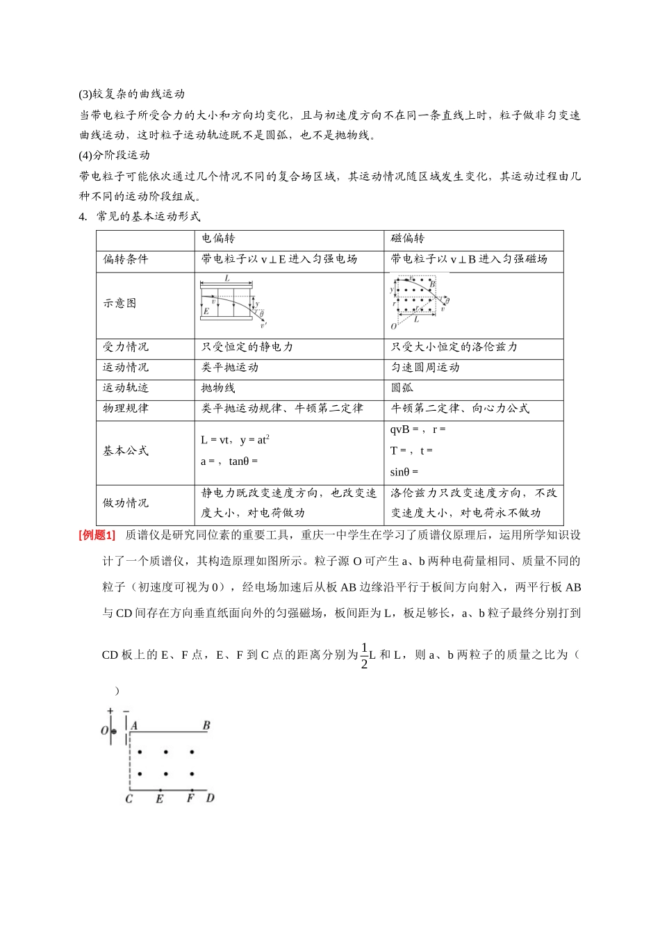高考冲刺物理热点知识讲练与题型归纳（全国通用）-专题21  带电粒子在组合场的运动（原卷版）.docx_第2页