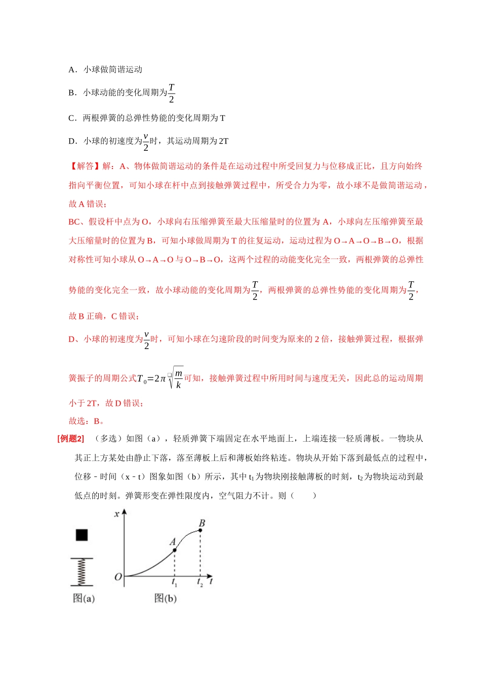高考冲刺物理热点知识讲练与题型归纳（全国通用）-专题31  机械振动（解析版）.docx_第2页