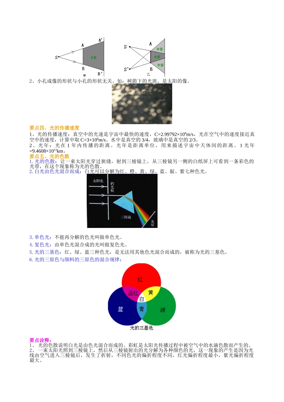 初中物理同步讲义（沪粤版）8上同步讲义-光世界巡行 知识讲解.doc_第3页