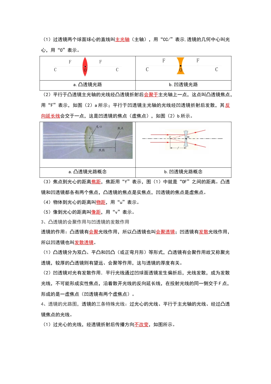 初中物理同步讲义（人教版）8上同步讲义-5.1 透镜（考点解读）（学生版）.docx_第2页