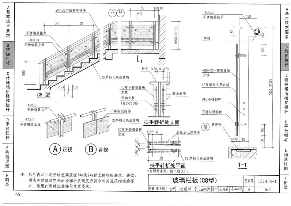 15J403-1 楼梯 栏杆 栏板(一)_70-92.pdf_第3页
