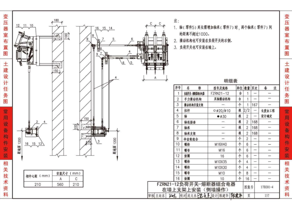 17D201-4  20／0.4kV及以下油浸变压器室布置及变配电所常用设备构件安装_160-212.pdf_第2页