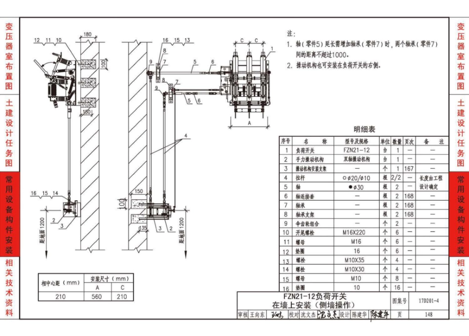 17D201-4图集_20-0.4kV及以下油浸变压器室布置及变配电所常用设备构件安装_151-200.pdf_第2页