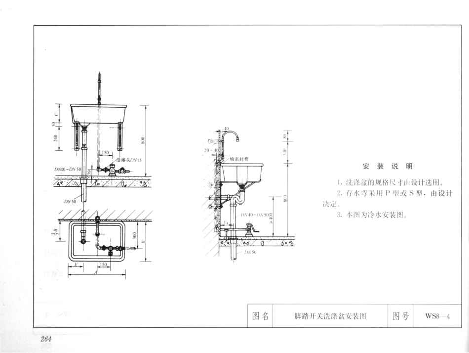 建筑安装工程施工图集（第4版第四册）给水排水卫生煤气工程_281-300.pdf_第1页