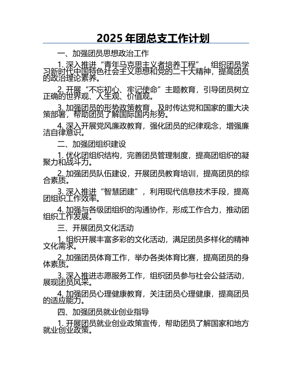 2025年团总支工作计划.docx_第1页