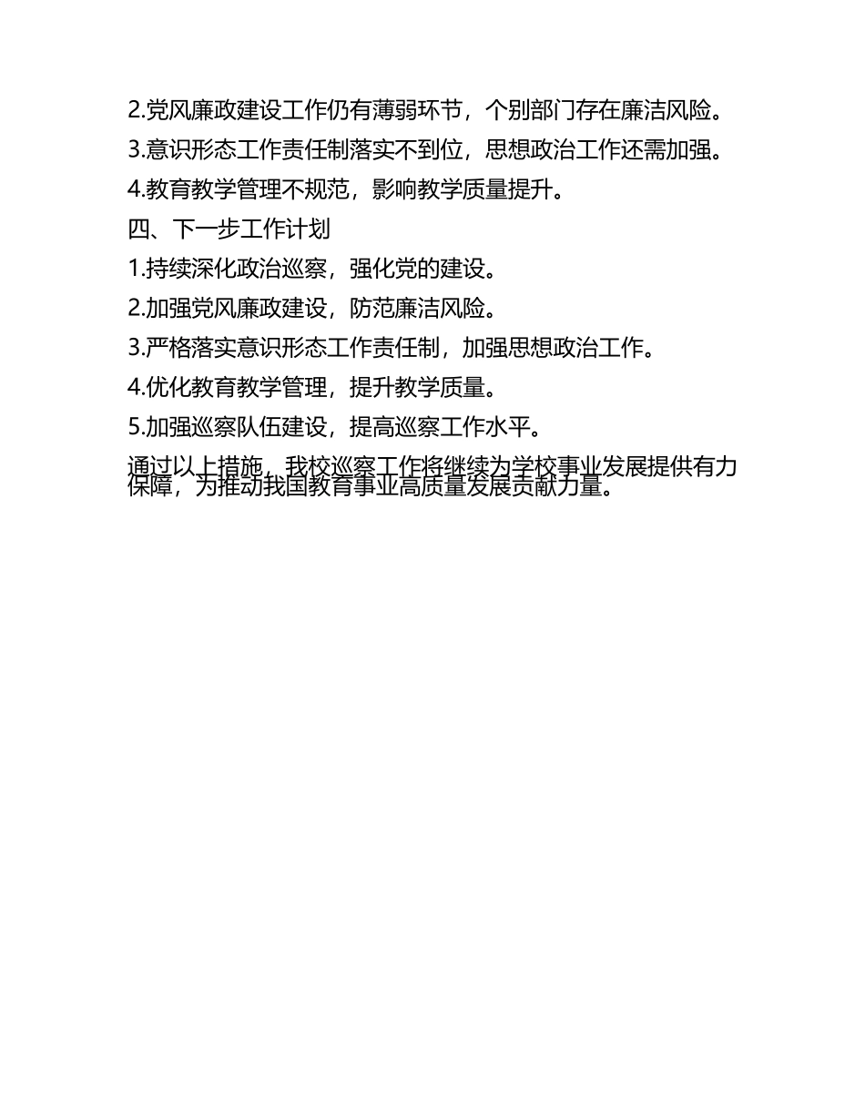 2025年学校巡察工作报告范文(2).docx_第2页