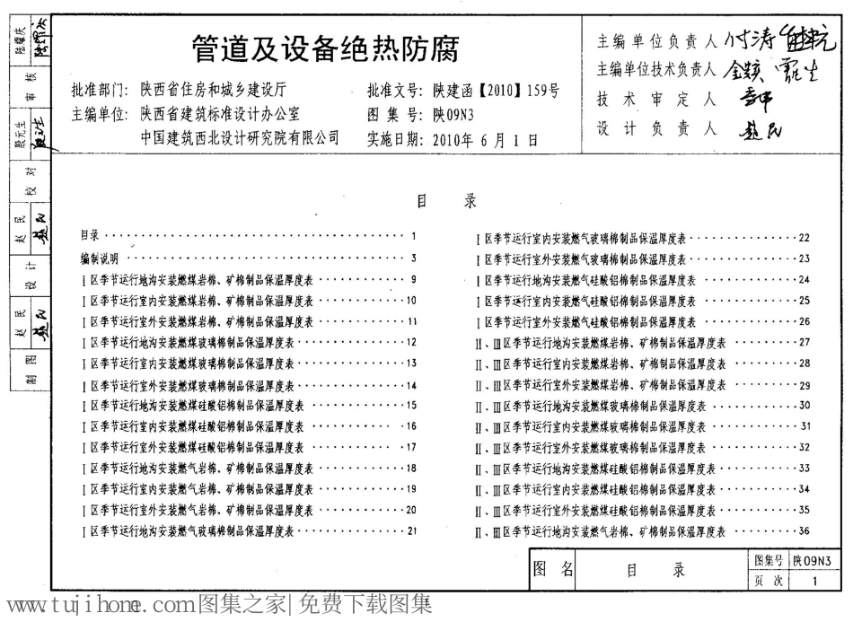 陕09N3 管道及设备绝热防腐 09系列暖通图集_1-20.pdf_第1页