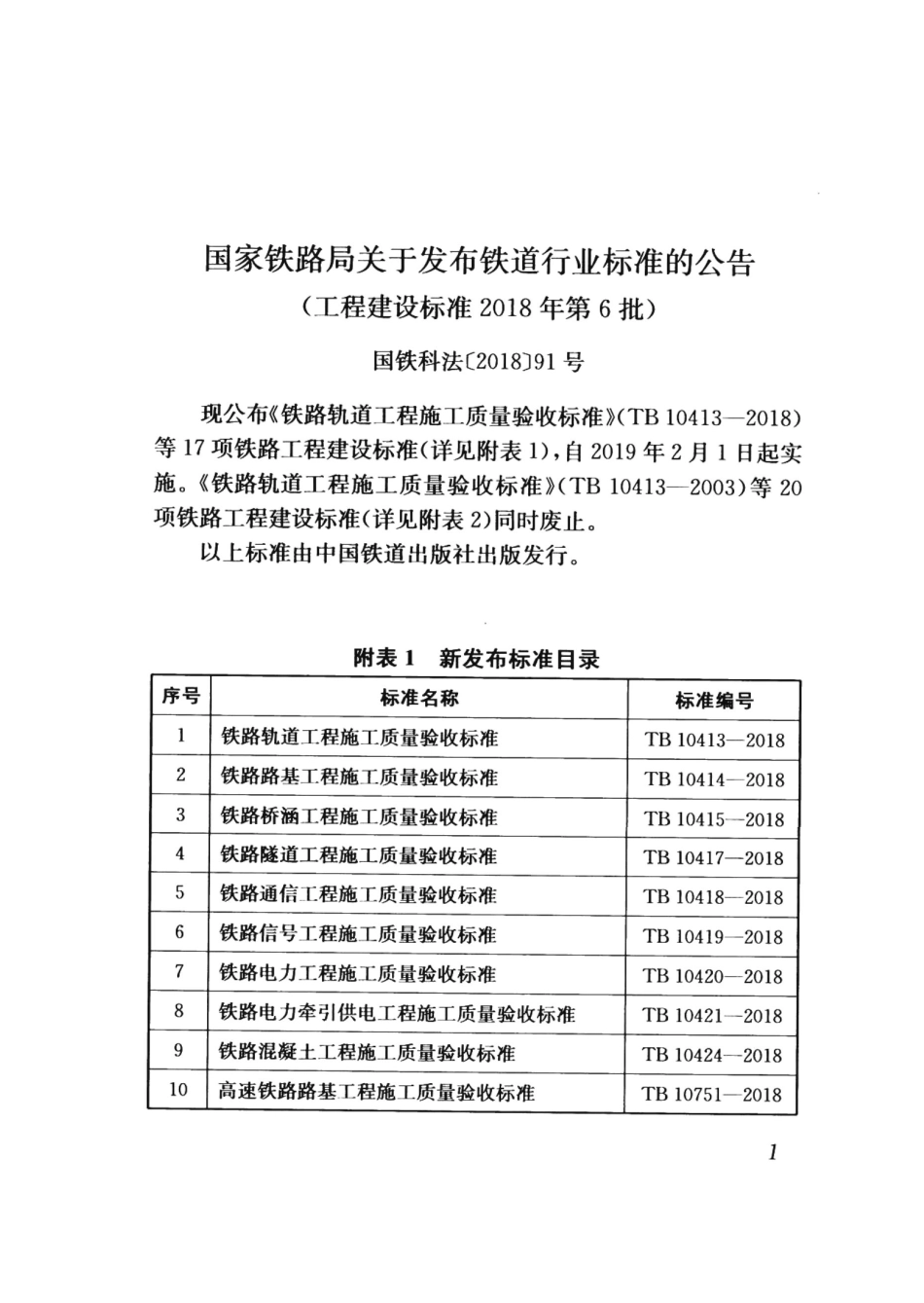 TB10413-2018 铁路轨道工程施工质量验收标准_1-30.pdf_第2页