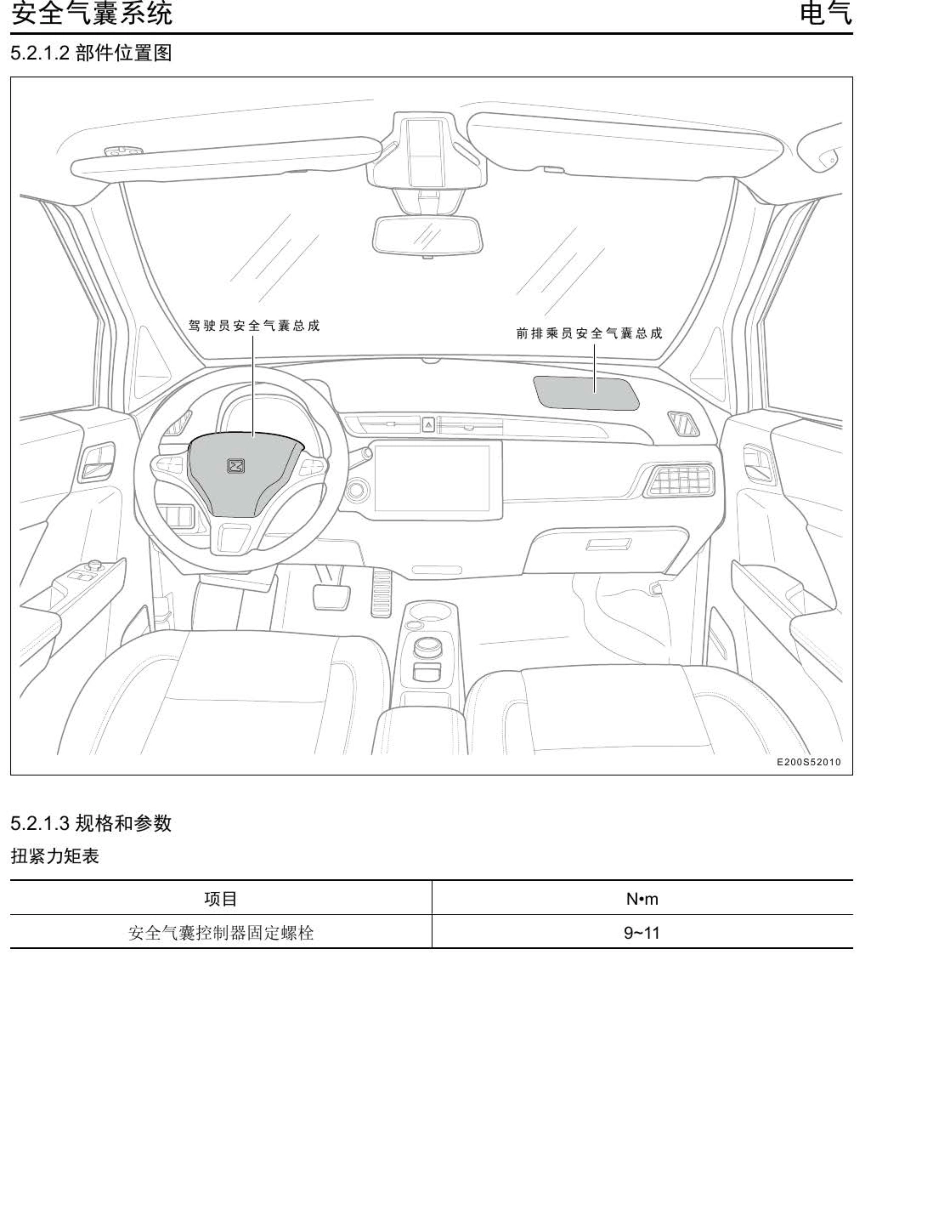 2016年众泰E200维修手册+5.2-辅助约束系统.pdf_第2页