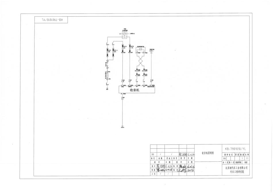 KB-7901010／YL-收音机原理图-B0-A3-160119受控版.pdf_第1页