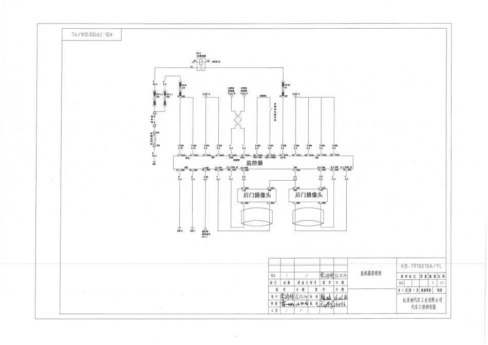 KB-7910010A／YL-监视器原理图-B0-A3-160119受控版.pdf_第1页