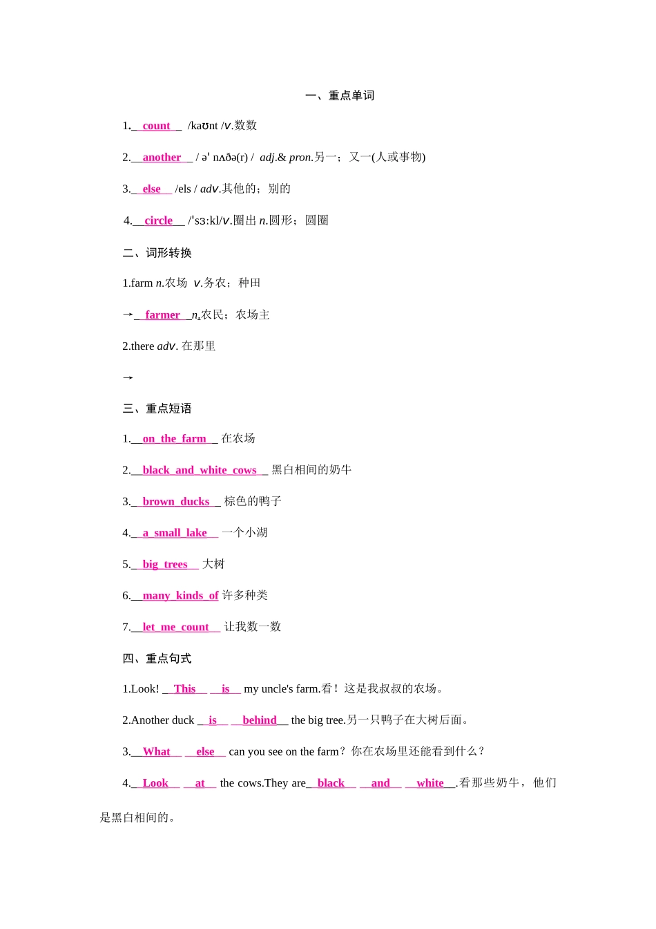 25秋新人教版英语七年级上册 Starter Unit 3 Welcome! 知识梳理 .docx_第3页